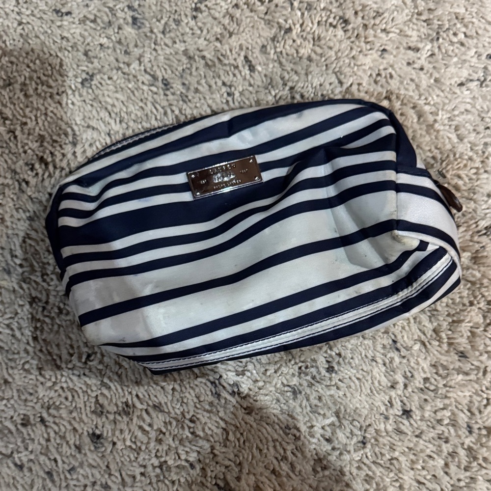 Ralph Lauren Navy and White Striped Pouch
